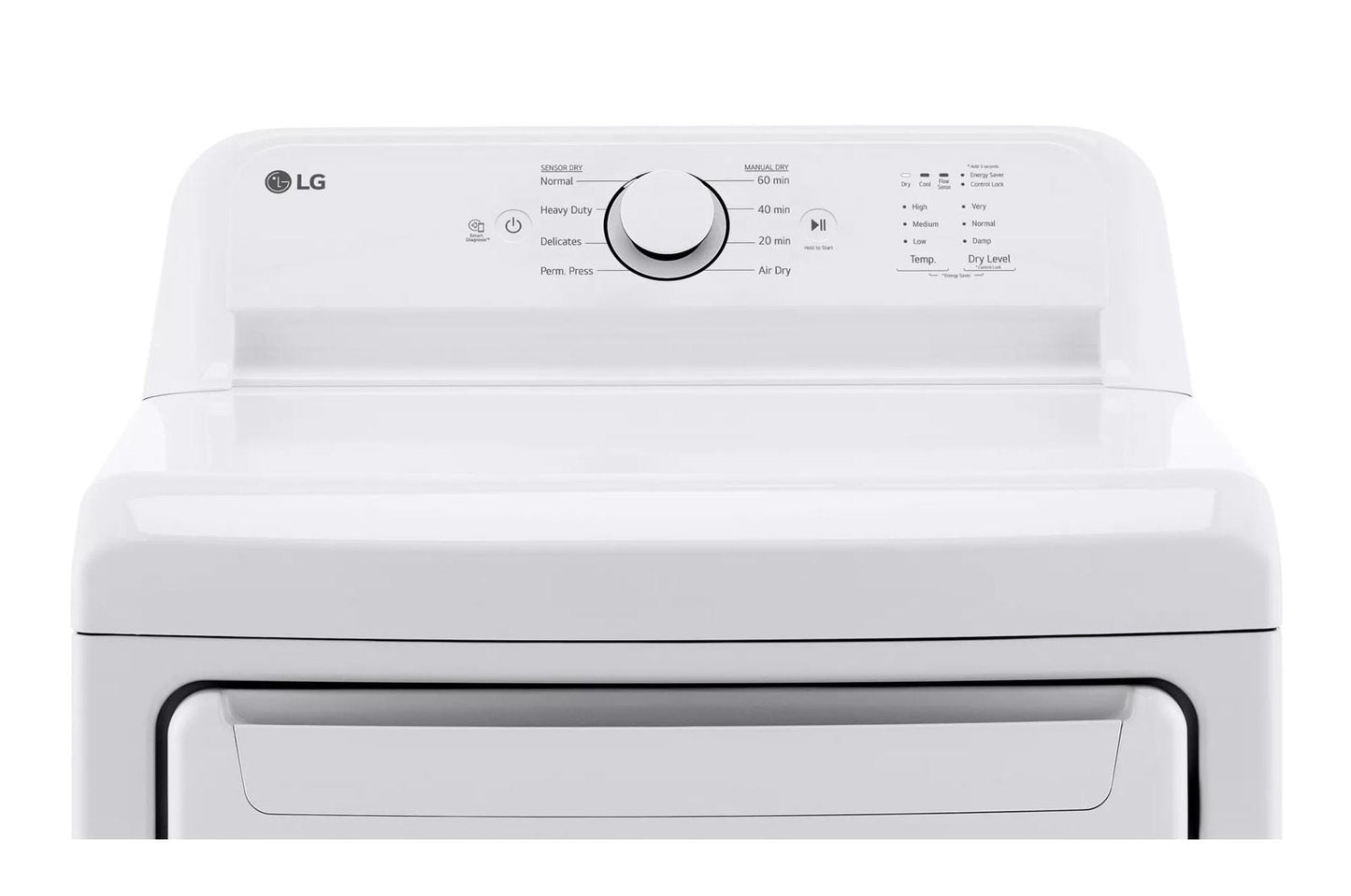 LG DLE6100W 7.3 Cu. Ft. Ultra Large Capacity Rear Control Electric Energy Star ...