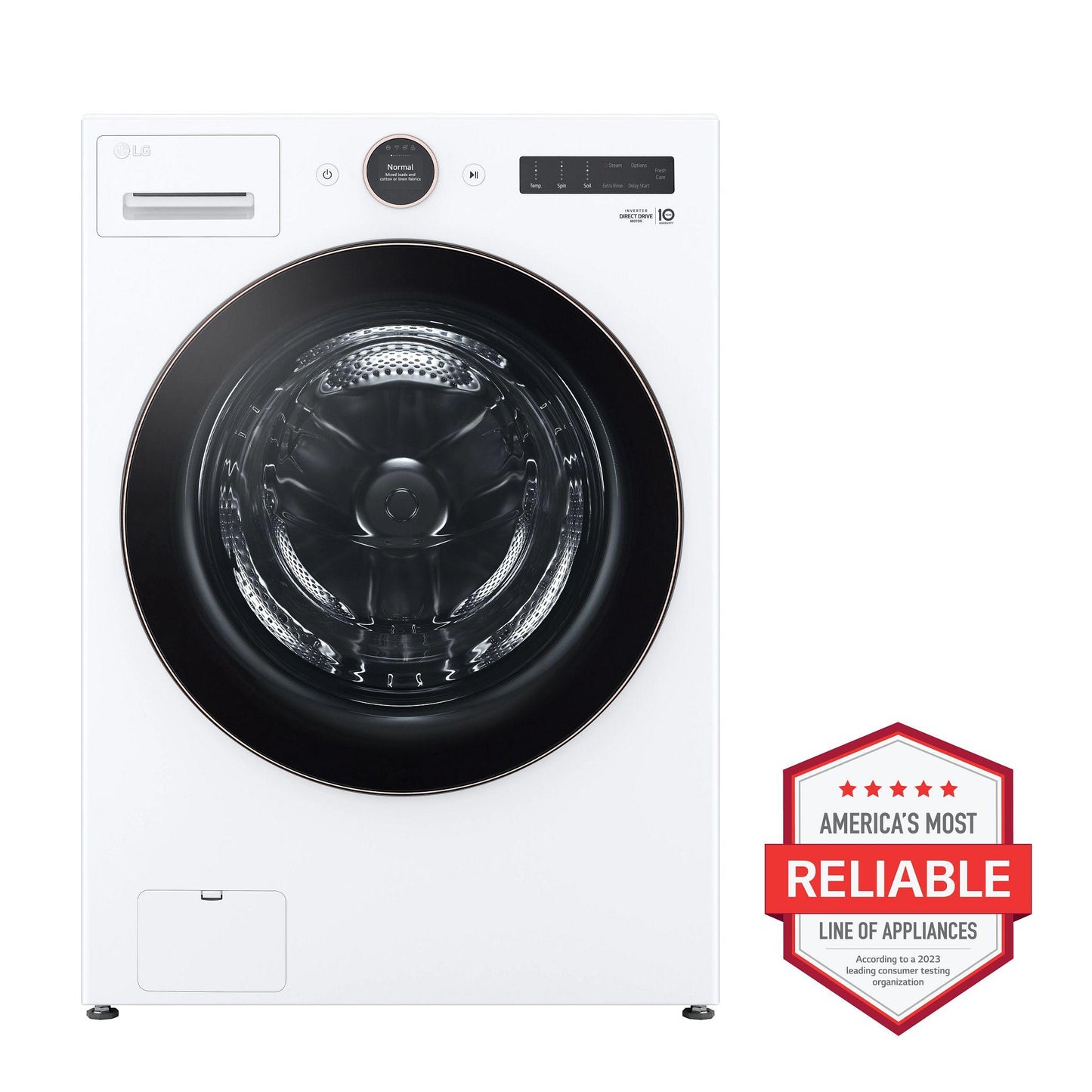 LG DLEX6500W 7.4 Cu. Ft. Ultra Large Capacity Smart Front Load Electric Energy S...