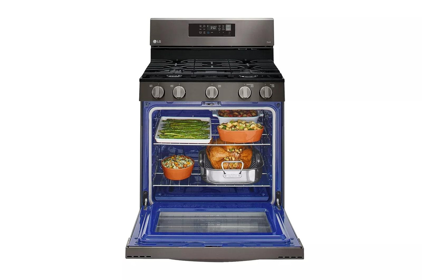 LG LRGL5823D 5.8 Cu Ft. Smart Wi-fi Enabled Fan Convection Gas Range With Air FR...