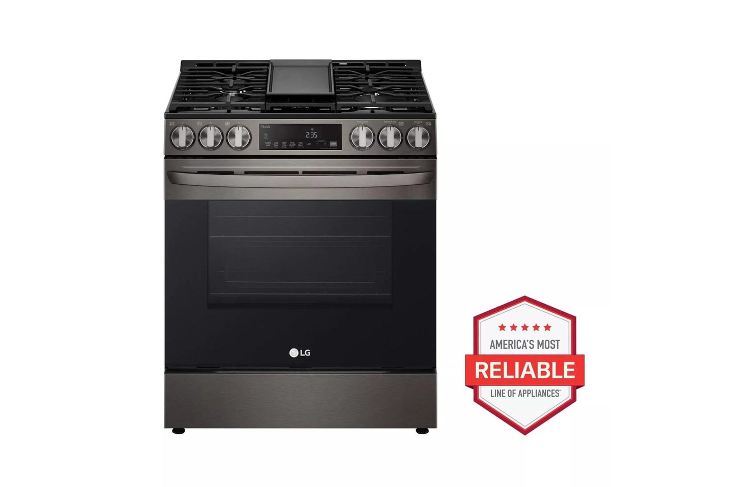 LG LSGL5833D 5.8 Cu Ft. Smart Wi-fi Enabled Fan Convection Gas Slide-in Range WI...