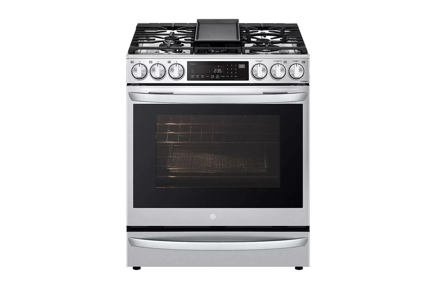 LG LSGL6337F 6.3 Cu Ft. Smart Wi-fi Enabled Probake Convection Instaview G...