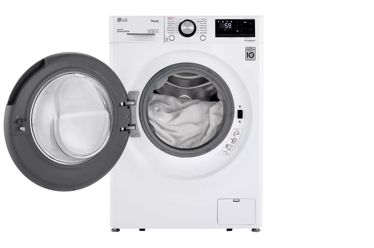 LG WM1455HWA 2.4 CU.FT. Smart Wi-fi Enabled Compact Front Load Washer With BUILT...
