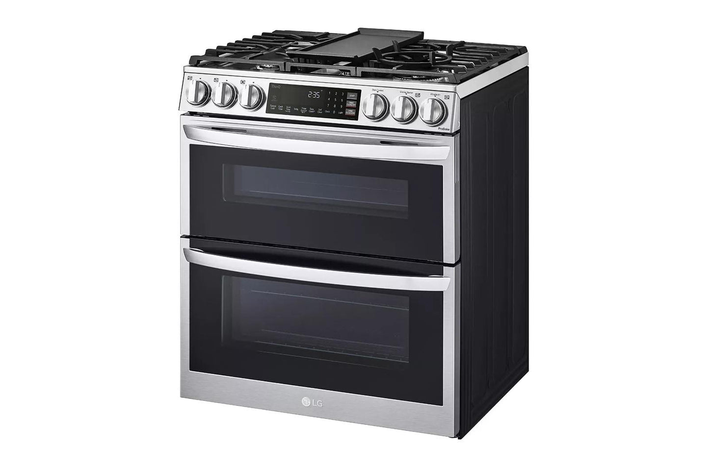LG LTGL6937F 6.9 Cu. Ft. Smart Instaview Gas Double Oven Slide-in Range With ...