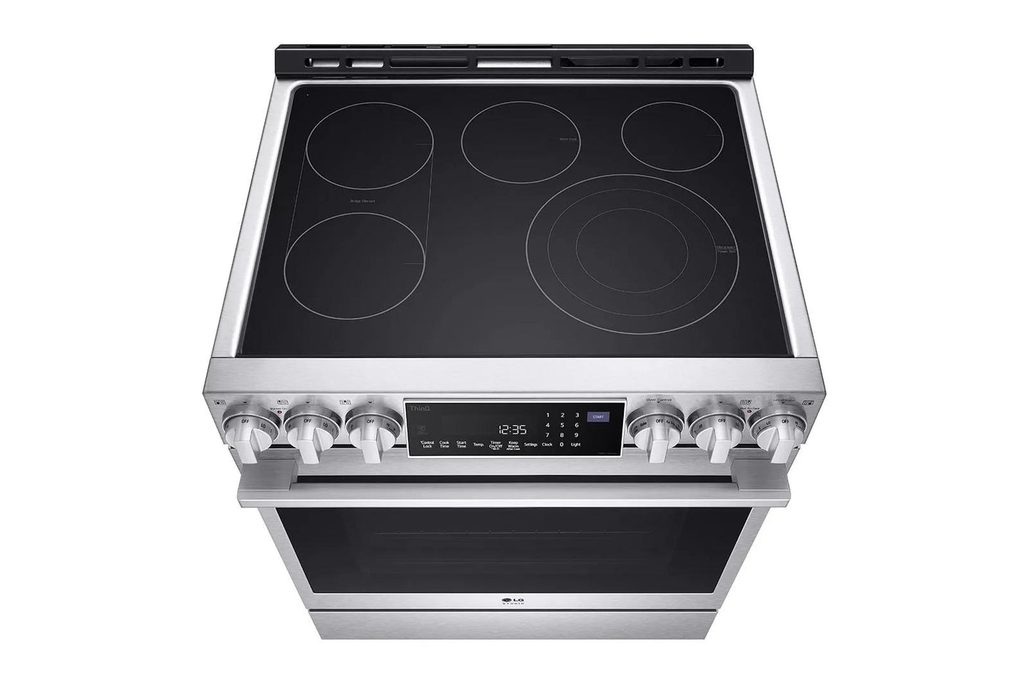 LG LSES6338F LG Studio 6.3 Cu. Ft. Instaview Electric Slide-in Range With PRO...