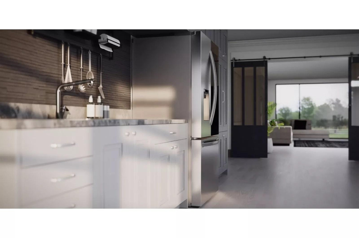 LG LRFOC2606S 26 Cu. Ft. Smart Instaview Counter-depth French Door Refrigerator