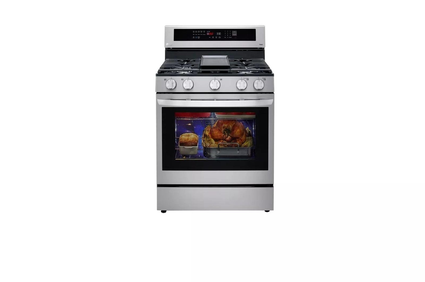 LG LRGL5825F 5.8 Cu Ft. Smart Wi-fi Enabled Gas Single Oven Instaview Range ...