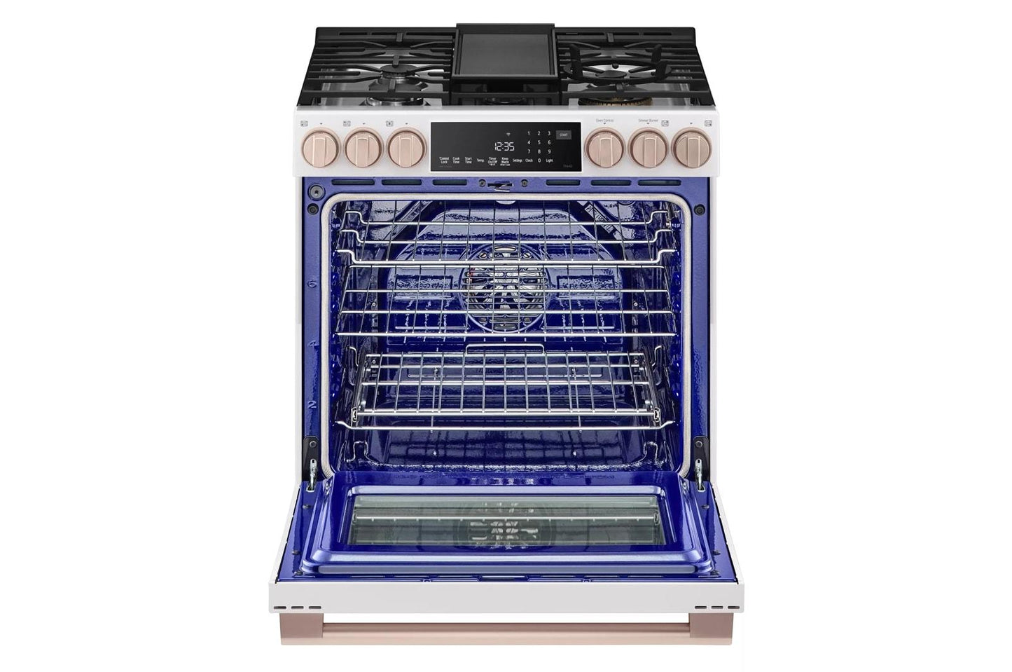 LG LSGS6338N LG Studio 6.3 Cu. Ft. Instaview Gas Slide-in Range With Probake ...