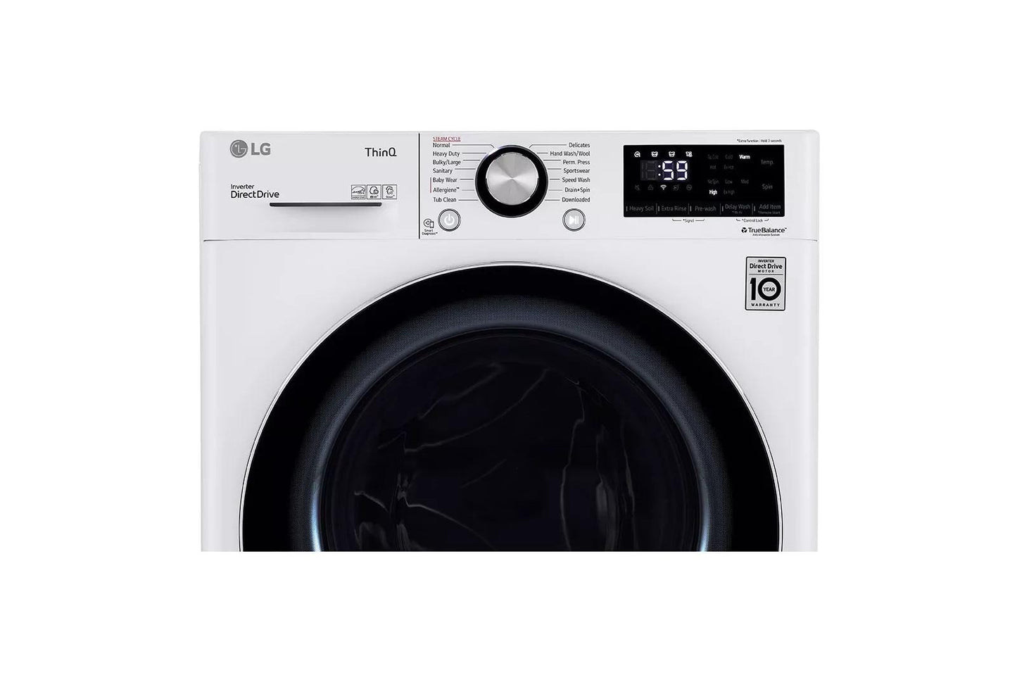 LG WM1455HWA 2.4 CU.FT. Smart Wi-fi Enabled Compact Front Load Washer With BUILT...