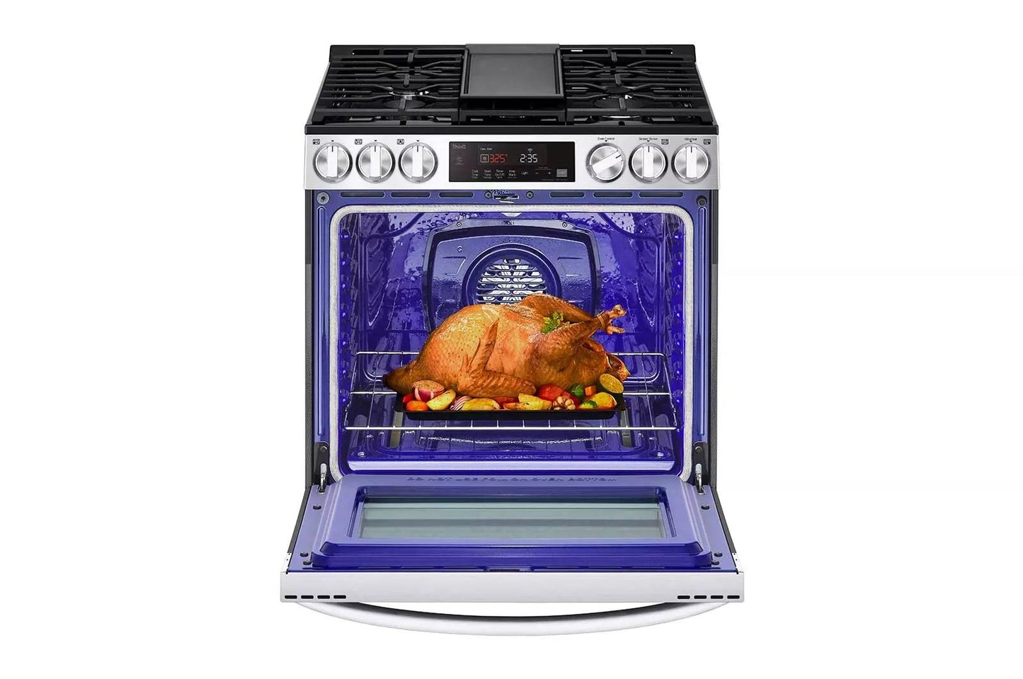 LG LSGL5833F 5.8 Cu Ft. Smart Wi-fi Enabled Fan Convection Gas Slide-in Range WI...
