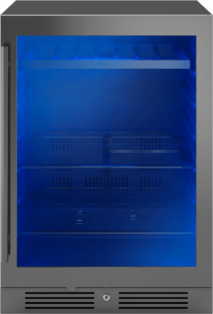 ZEPHYR PRB24C01CBSG Zephyr 24"" Black Stainless Single Zone Beverage Cooler