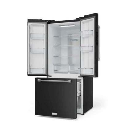 THOR KITCHEN RF3017FFD00SS 30 Inch 17.7 Cu Ft French Door Counter Depth Refrigerator With Ice ...