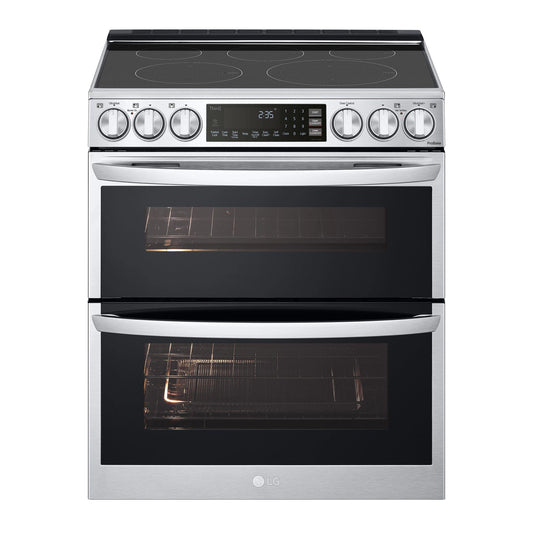 LG LTEL7337F 7.3 Cu. Ft. Smart Instaview Electric Double Oven Slide-in Range ...