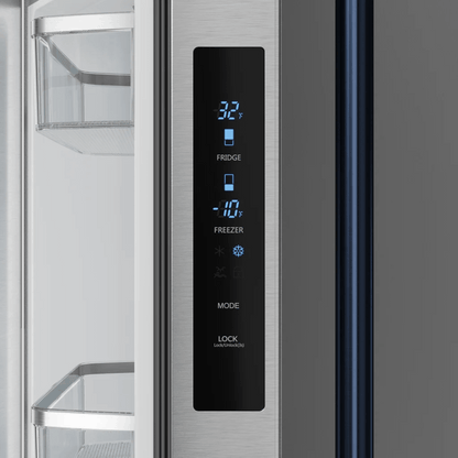 THOR KITCHEN RF3017FFD99BLU 30 Inch 17.7 Cu Ft French Door Counter Depth Refrigerator With Ice ...