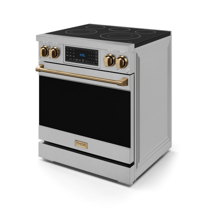 THOR KITCHEN RSE30BRZ 30 Inch Professional Electric Range With Tilt Panel Touch Control I...