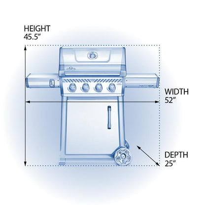NAPOLEON BBQ F425DNGT Napoleon BBQ Freestyle 425 Gas Grill , Graphite Grey , Natural Gas