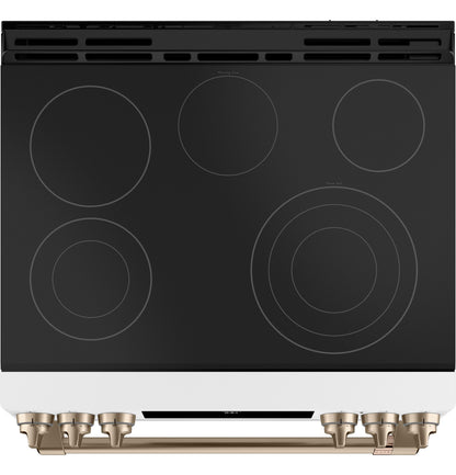 CAFE CES700P4MW2 Cafe 30"" Slide-in Front Control Radiant and Convection Range