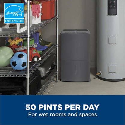 GE APPLIANCES APEW50LZ Ge 50 Pint Energy Star Portable Dehumidifier With Built-in PU...