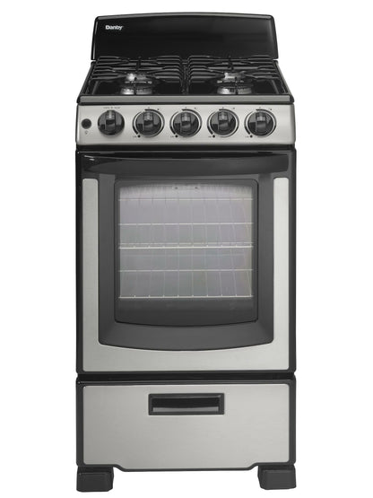 DANBY DR203BSSGLP Danby 20"" Wide Gas Range In Stainless Steel