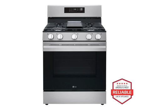 LG LRGN6323Y 6.3 Cu. Ft. Smart Wi-fi Enabled Probake Convection Gas Range WIT...