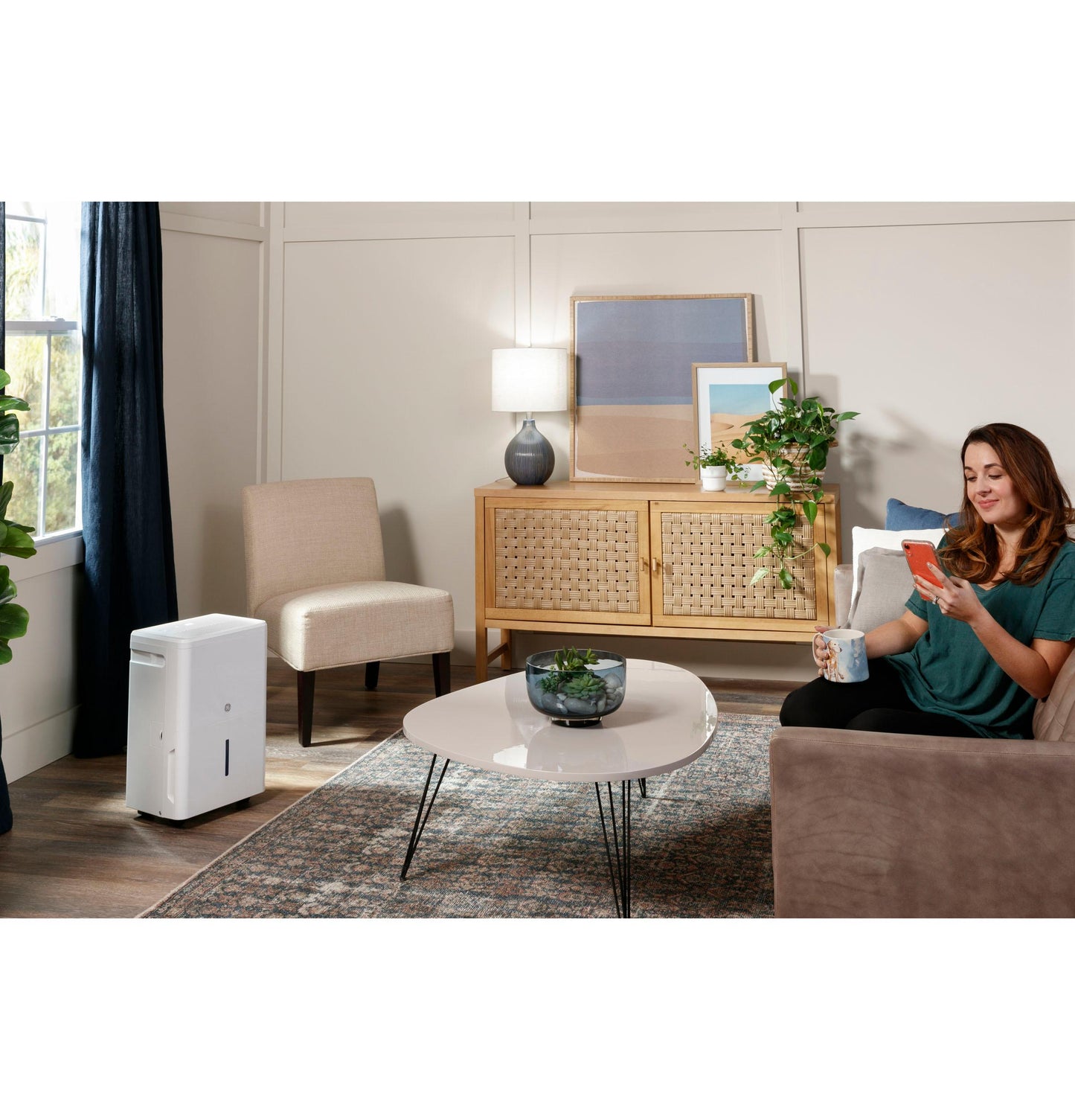 GE APPLIANCES ADHR22LB Ge 22 Pint Energy Star Portable Dehumidifier With Smart Dry F...