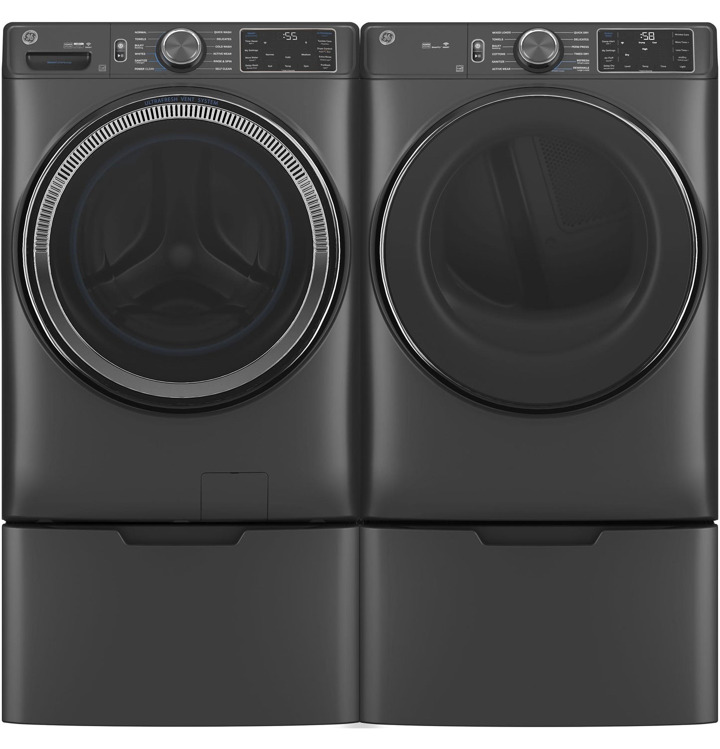 GE APPLIANCES GFD65ESPVDS Ge 7.8 Cu. Ft. Capacity Smart Front Load Electric Dryer With STE...