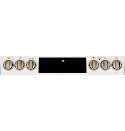 CAFE CES700P4MW2 Cafe 30"" Slide-in Front Control Radiant and Convection Range