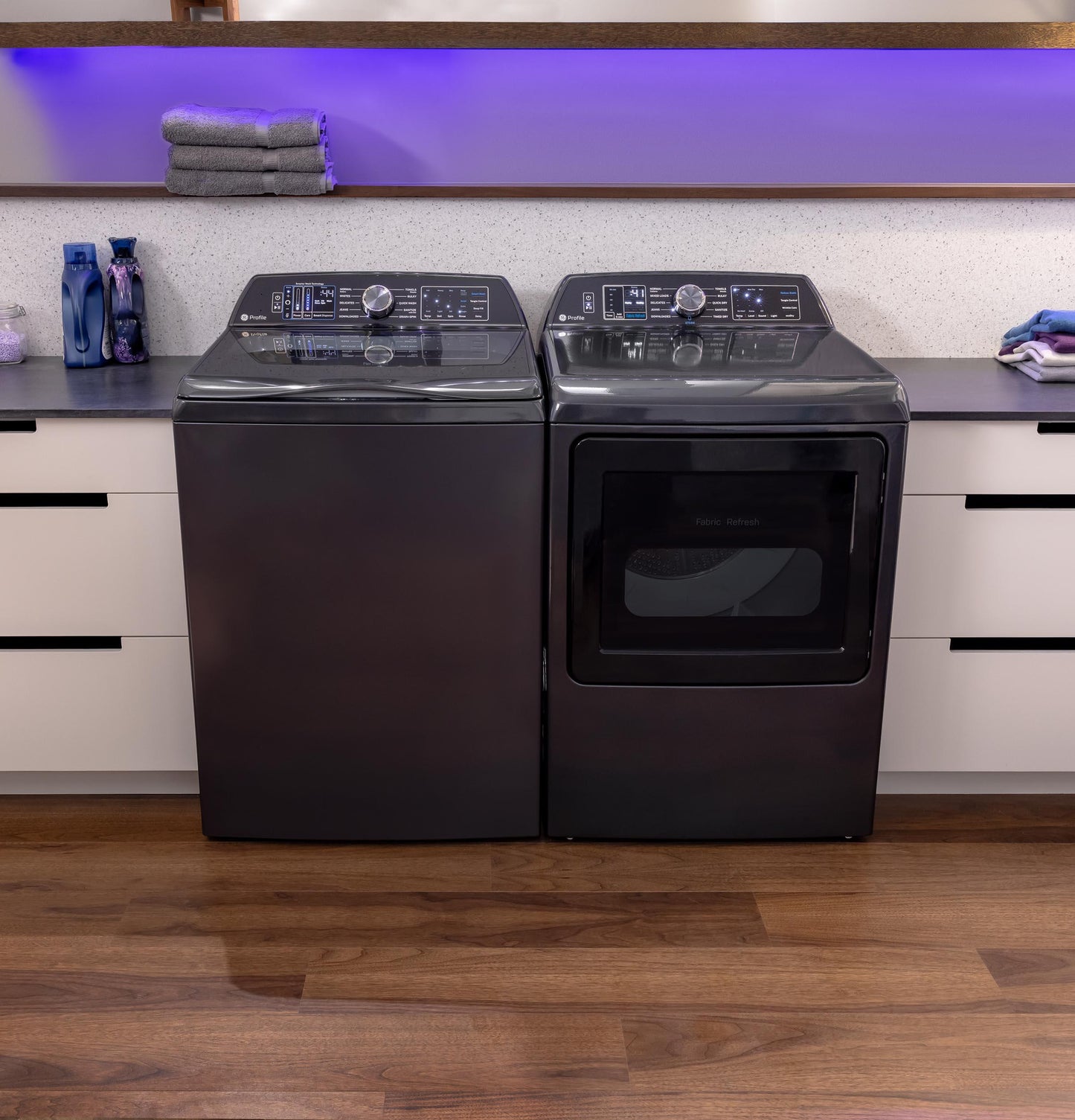 GE APPLIANCES PTW900BPTDG GE Profile 5.4 Cu. Ft. Capacity Washer With Smarter Wash TECHNO...