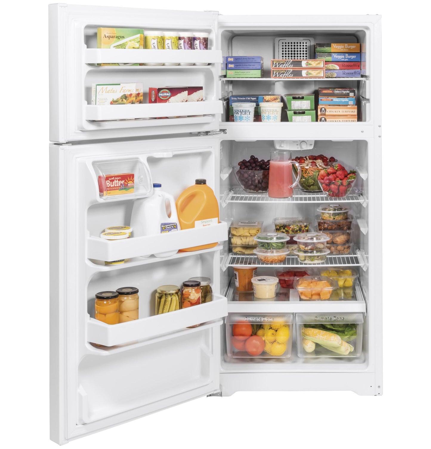 GE APPLIANCES GTE16DTNLWW Ge Energy Star 15.6 Cu. Ft. Top-freezer Refrigerator