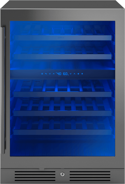 ZEPHYR PRW24C02CBSG Zephyr 24"" Black Stainless Dual Zone Wine Cooler