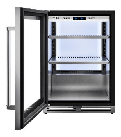 THOR KITCHEN TBR24ULH 24 Inch Professional Undercounter Beverage Cooler - Tbr24u-lh