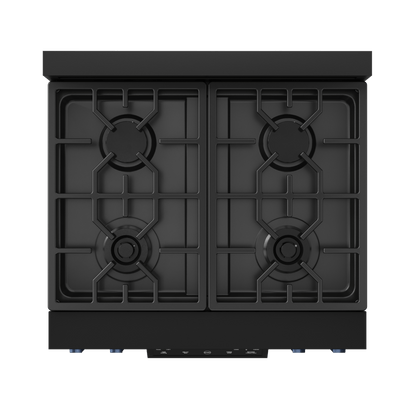 THOR KITCHEN RSG30BBLU 30 Inch Professional Gas Range With Tilt Panel Touch Control In BLA...
