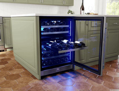 ZEPHYR PRW24C02CG Zephyr 24"" Dual Zone Wine Cooler