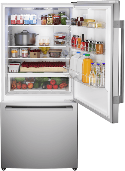 BOSCH B33CM10SNS 100 Series, Free-standing Fridge-freezer With Freezer At Bottom, BR...