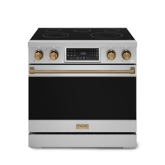 THOR KITCHEN RSE36BRZ 36 Inch Professional Electric Range With Tilt Panel Touch Control I...