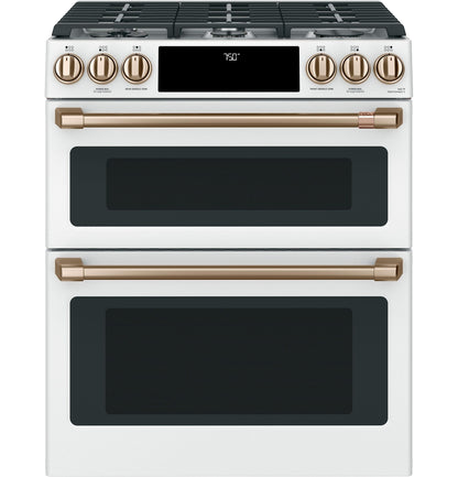 CAFE CGS750P4MW2 Cafe 30"" Slide-in Front Control Gas Double Oven With CONVECTI...