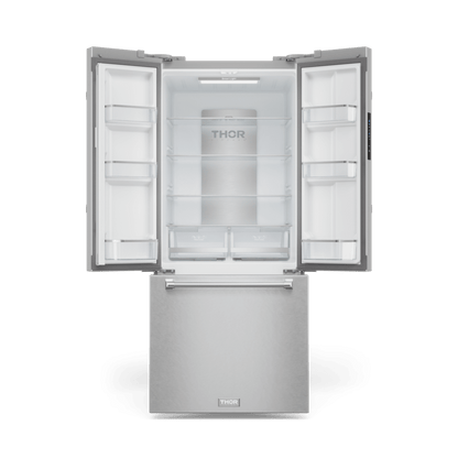 THOR KITCHEN RF3017FFD99 30 Inch 17.7 Cu Ft French Door Counter Depth Refrigerator With Ice ...