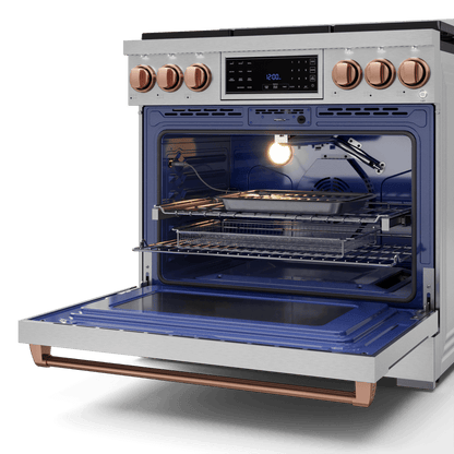 THOR KITCHEN RSG36RSG 36 Inch Professional Gas Range With Tilt Panel Touch Control In STA...