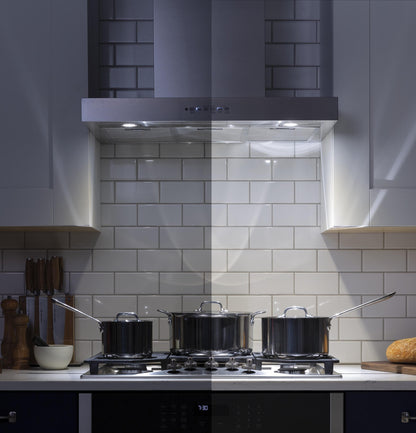 GE APPLIANCES UVW8361SLSS GE Appliances 36"" Designer Wall Mount Hood W/ Dimmable LED Lighting