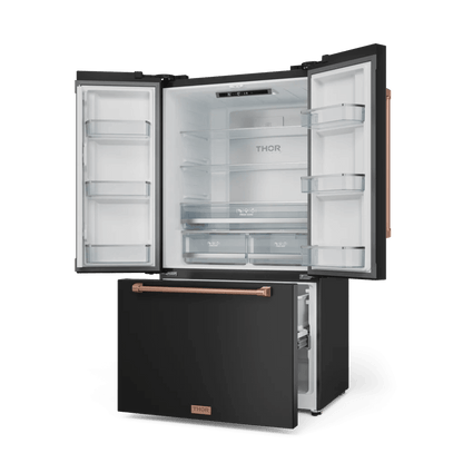 THOR KITCHEN RF3621CTD00RSG 36 Inch 20.3 Cu Ft French Door Counter Depth Refrigerator With Ice ...