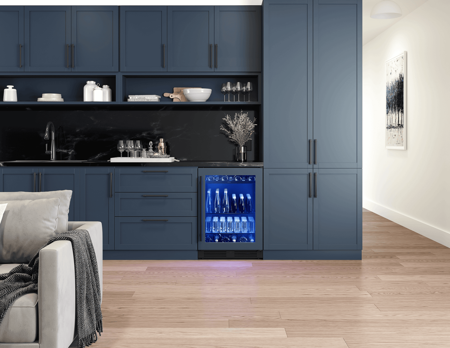 ZEPHYR PRB24C01CPG Zephyr 24"" Panel Ready Single Zone Beverage Cooler