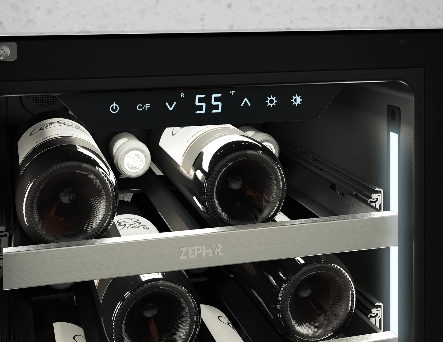 ZEPHYR PRW15C01CG Zephyr 15"" Single Zone Wine Cooler
