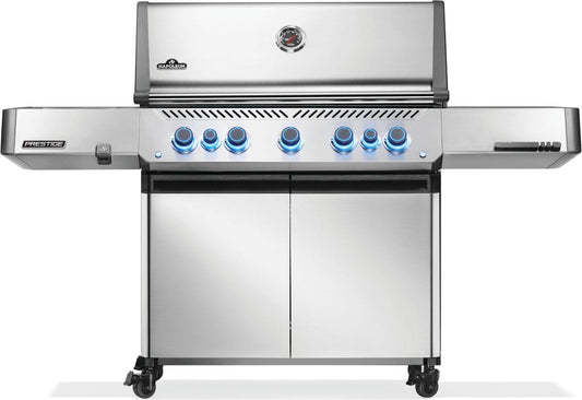 NAPOLEON BBQ P665VRSIBPSS Prestige 665 Rsib With Infrared Side and Rear Burner , Propane, STA...