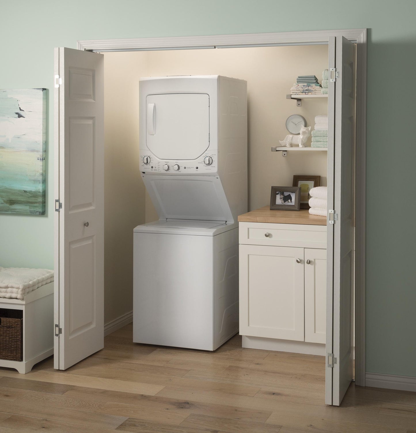 GE APPLIANCES GUD24ESSMWW GE Unitized Spacemaker 2.3 Doe Cu. Ft. Stainless Steel Washer AN...
