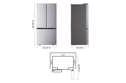 LG LRFLC2716S LG 27 Cu. Ft. Smart Counter-depth Max French Door Refrigerator
