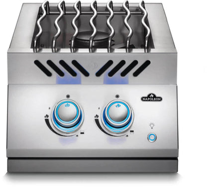 NAPOLEON BBQ BIB12RTNSS Built-in 700 Series Inline Dual Range Top Burner With Stainless STE...