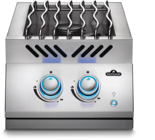 NAPOLEON BBQ BIB12RTPSS Built-in 700 Series Inline Dual Range Top Burner With Stainless STE...