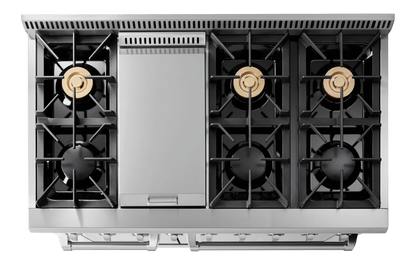 THOR KITCHEN HRG4808ULP Thor Kitchen 48 Inch 6 Burner Professional Gas Range - Liquid Propane