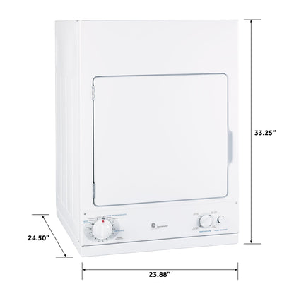 GE APPLIANCES DSKS433EBWW GE Appliances Spacemaker 240v Stationary Electric Dryer