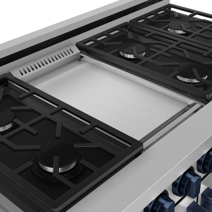 THOR KITCHEN RSG48ELPBLU 48 Inch Professional Lp Range With Tilt Panel Touch Control In STAI...