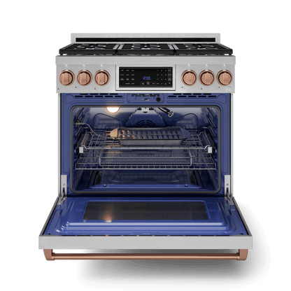 THOR KITCHEN RSG36RSG 36 Inch Professional Gas Range With Tilt Panel Touch Control In STA...